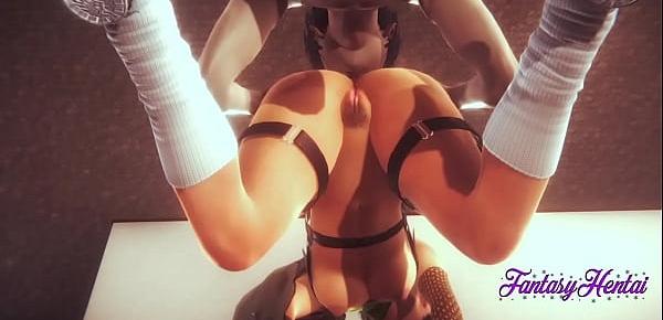  Final Fantasy VII Hentai 3D - Yuffie Cunnilingus, blowjob and fucked - Japanese manga anime porn